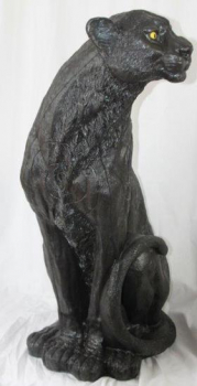 3D Tiere - Franzbogen, sitzender Panther